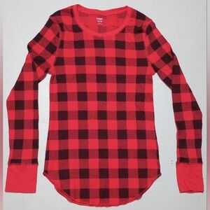 Old Navy Red and Black Checkered Shirt, Size M
